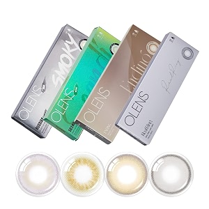 olens daily color contact lens - 1day coloured contact lens daily disposable  10 pcs - russian smoky brown
