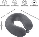o&t U-Shaped Micro Fibre Travelling Neck Pillow Multipurpose Neck Support, Headrest Neck Pillow