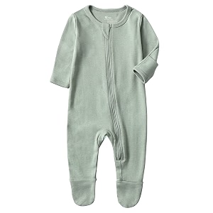 O2Baby Baby Boys Girls Organic Cotton Zip-Front