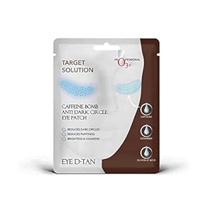 o3 caffeine bomb anti dark circle eye patch amp eye d tan reduces dark circle reduces puffiness  brighten and awakens single use only 5g