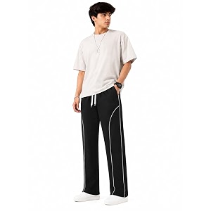 O3e Mens Polyester Straight Fit Trackpant