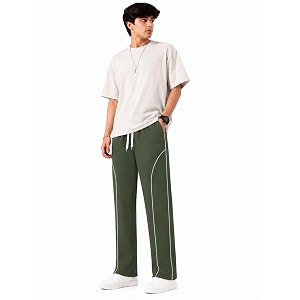 O3e Mens Polyester Straight Fit Trackpant