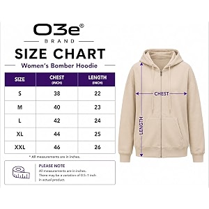 O3e Womens Polycotton Fleece Plain Full-Zip Hooded