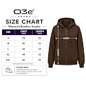 O3e Womens Polycotton Fleece Plain Full-Zip Hooded
