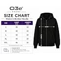 O3e Womens Polycotton Fleece Plain Full-Zip Hooded