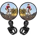 OAHU 2 Pieces Bike Mirror 360 Degree Adjustable Rotatable Handlebar Mirror Wide Angle Bicycle Mirror Cycling Rear View Mirror Shockproof Acrylic Convex Mirror Safe Mirror for Mountain Road Bike