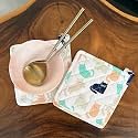 Oak &amp; Lily Pot Holders for Kitchen | 100% Cotton Hot Pads | Heat Resistant, Machine Washable | Set of 2 with Hanging Loops | 20x20 cm | for Cooking, Baking &amp; BBQ | Multicolour Quirky Cat Pattern