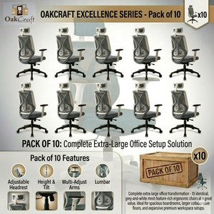 Oakcraft Mesh Office Adjustable Arm Chair