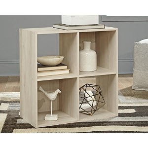 oakcraft multipurpose single cube storage organizer unit bed side table type rack diy shelf cabinet space saver 4-cube beige