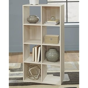 oakcraft multipurpose single cube storage organizer unit bed side table type rack diy shelf cabinet space saver 8-cube beige