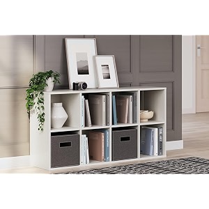 oakcraft multipurpose single cube storage organizer unit bed side table type rack diy shelf cabinet space saver 8-cube white