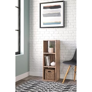 oakcraft multipurpose single cube storage organizer unit bed side table type rack diy shelf cabinet space saver 3-cube natural