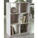 Oakcraft Multipurpose Single Cube Storage Organizer Unit Bed Side Table Type Rack DIY Shelf Cabinet Space Saver (6-Cube, Whitewash)