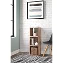 Oakcraft Multipurpose Single Cube Storage Organizer Unit Bed Side Table Type Rack DIY Shelf Cabinet Space Saver (3-Cube, Natural)