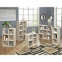 Oakcraft Multipurpose Single Cube Storage Organizer Unit Bed Side Table Type Rack DIY Shelf Cabinet Space Saver (6-Cube, Beige)