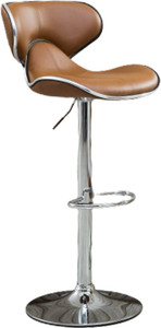 oakcraft stallion cushioned leatherette upholstery airlift adjustable swivel solid wood bar stool