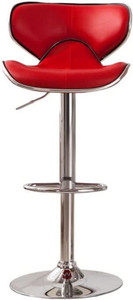 oakcraft stallion cushioned leatherette upholstery airlift adjustable swivel solid wood bar stool