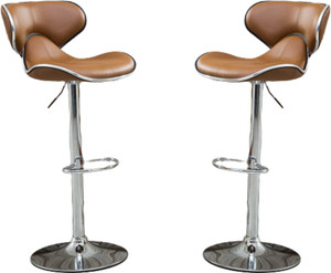 oakcraft stallion cushioned leatherette upholstery airlift adjustable swivel solid wood bar stool