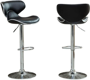 oakcraft stallion cushioned leatherette upholstery airlift adjustable swivel solid wood bar stool
