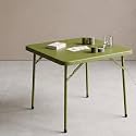 Oaknest Supreme Miami Foldable Table | Premium HDPE Square Multipurpose Folding Table for Mahjong, Card Games, Dining, Study &amp; Outdoor | Portable Centre Table for Home &amp; Garden | Mehandi Green