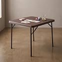 Oaknest Supreme Miami Foldable Table | Premium HDPE Square Multipurpose Folding Table for Mahjong, Card Games, Dining, Study &amp; Outdoor | Portable Centre Table for Home &amp; Garden | Globus Brown