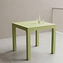 Oaknest Supreme Summit 4-Seater Square Plastic Dining Table - Heavy Duty Rattan Finish Outdoor Patio & Balcony Furniture (Mehandi Green)