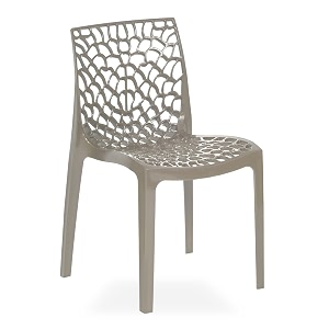 oaknest unboxing furniture supreme web plastic chairarmless chair for dining room set cafe and restaurentsweight bearing upto 220kg6 months warrantycolor champagneset of 1 piece