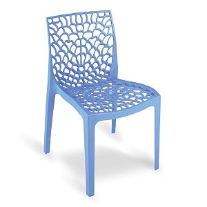oaknest unboxing furniture supreme web plastic chair armless chair for dining room set cafe and restaurents  weight bearing upto 220kg  6 months warranty color soft blue  1 piece