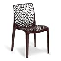 Oaknest Unboxing Furniture Supreme Web Plastic Chair| Armless Chair for Dining Room Set, Cafe and Restaurents | Weight Bearing Upto 220kg | 6 Months Warranty*| (Color: Globus Brown | 1 Piece)