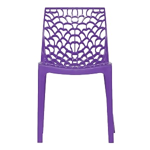 oaknest unboxing furniture supreme web plastic chair  armless chair for dining room set cafe and restaurents  weight bearing upto 220kg  6 months warranty color violet  1 piece