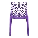 Oaknest Unboxing Furniture Supreme Web Plastic Chair | Armless Chair for Dining Room Set, Cafe and Restaurents | Weight Bearing Upto 220kg | 6 Months Warranty| (Color: Violet | 1 Piece)