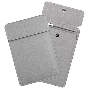 oaky pu leather sleeve case cover with pencil holder for ipad air2 samsung galaxy tab s3 s2 97a 101 grey 97-105-inch