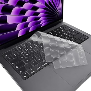 oaky keyboard protector for 2021-2024 release macbook pro 14 inch  162 inch m1  m2  m3  m4 promax chip keyboard skin protector - tpu clear