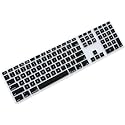 Oaky Premium Keyboard Skin Cover for Apple iMac Keyboard Numeric Keypad Wired USB MB110LL/B-A1243 [NOT FIT Magic Keyboard] (Black)