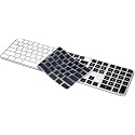 Oaky Keyboard Cover for 2023-2021 Magic Keyboard with Touch ID and Numeric Keypad Model - A2520 for iMac [Not for 2024 Release A3119] Silicone Black