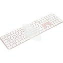 Oaky Keyboard Cover for 2023-2021 Magic Keyboard with Touch ID and Numeric Keypad Model - A2520 for iMac, [Not for 2024 Release A3119] - TPU Clear