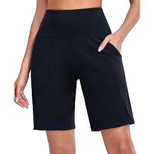Oalka Womens High Waisted Shorts Yoga Workout