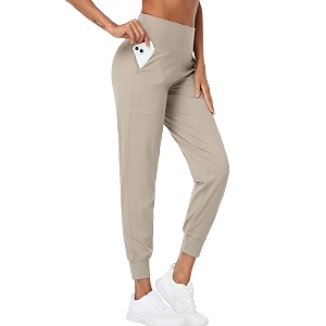 Oalka Womens Joggers High Waist Yoga Pockets