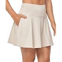 Oalka Women39s Pleated Skirt with Pockets High