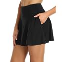 Oalka Women39s Pleated Skirt with Pockets High