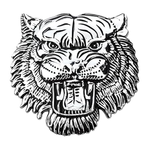 oan 3d chrome emblem automotive car bike badges logo self adhesive sticker tiger silver