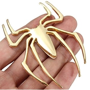 oan 3d chrome emblem automotive car bike badges logo self adhesive sticker spider gold