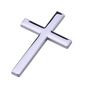 oan 3d chrome emblem automotive car bike badges logo self adhesive sticker christianjesus silver