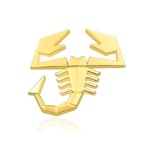 oan 3d chrome emblem automotive car bike badges logo self adhesive sticker scorpion gold