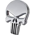 OAN 3D Chrome Emblem Automotive Car, Bike Badges Logo Self Adhesive Sticker (Skull, Bronze - 6x4 cm)