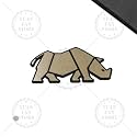 OAN 3D Chrome Emblem Automotive Car, Bike Badges Logo Self Adhesive Sticker (Rhinoceros Metalic - 10x5 cm Pack of 1)