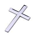OAN 3D Chrome Emblem Automotive Car, Bike Badges Logo Self Adhesive Sticker (Christian/Jesus, Silver)