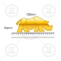 OAN 3D Chrome Emblem Automotive Car, Bike Badges Logo Self Adhesive Sticker (Rhinoceros Gold - 10x5 cm Pack of 1)