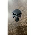 OAN 3D Chrome Emblem Automotive Car, Bike Badges Logo Self Adhesive Sticker (Skull, Black with Red Eyes - 6x4 cm)