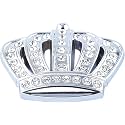 OAN 3D Chrome Emblem Automotive Car, Bike Badges Logo Self Adhesive Sticker (Crown Silver - 6x6.5 cm Pack of 1)